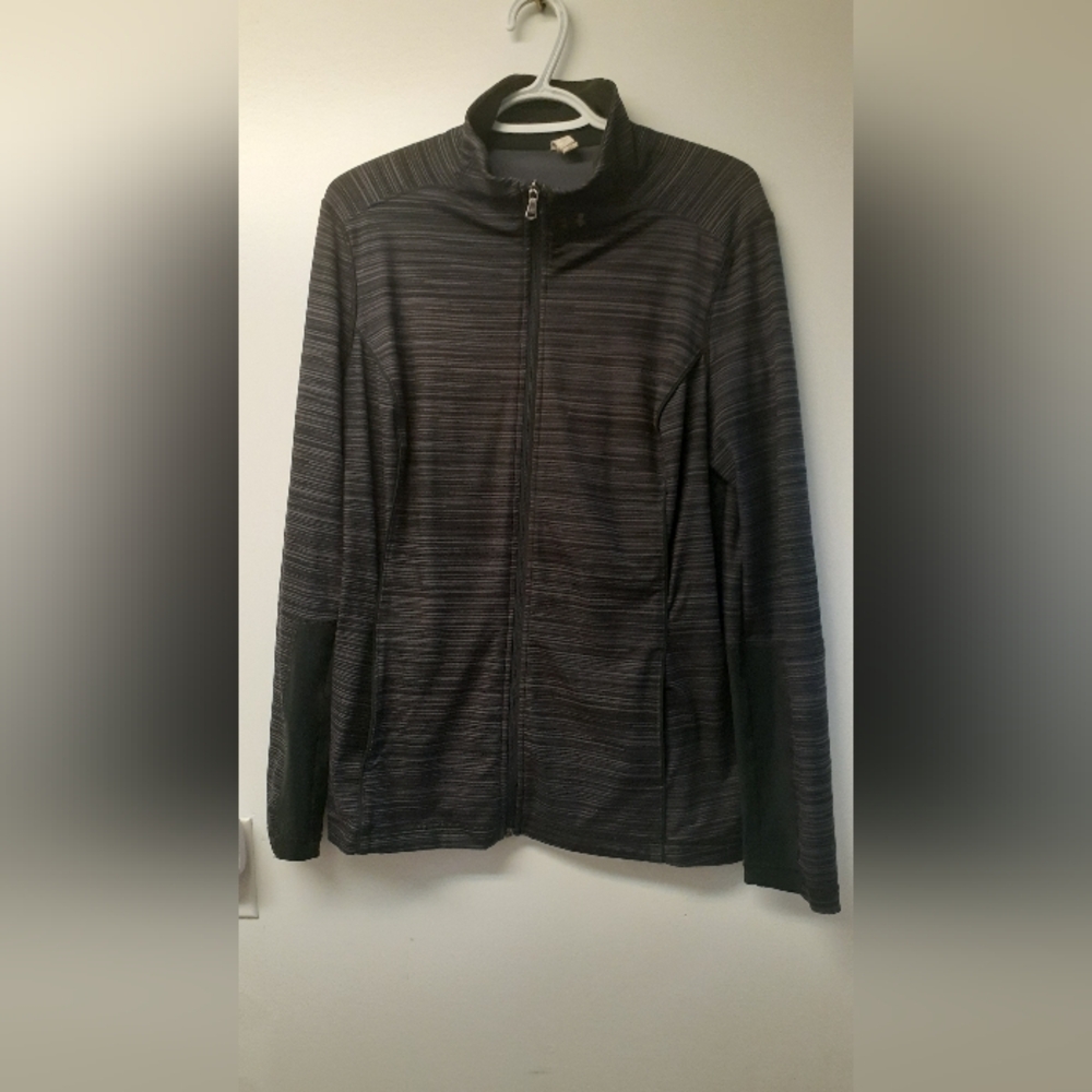 Under Armour women's black zip-up light jacket - size x-large
